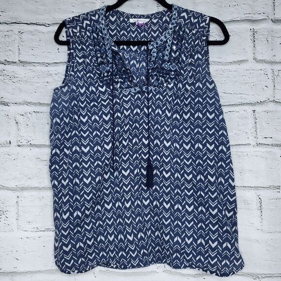 Beachlunchlounge sleeveless geometric shirt - Picture 1 of 12